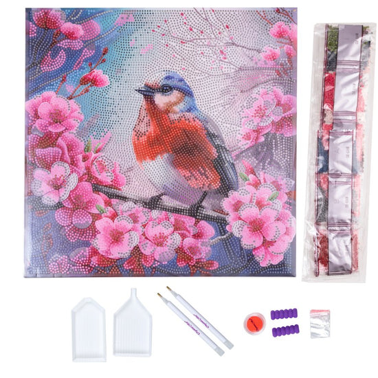 “Bird” Crystal Art Kit 30x30cm Content