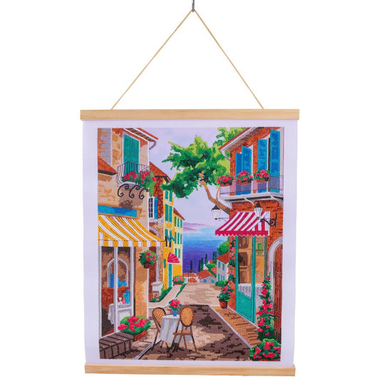 "Holiday Town" Crystal Art Scroll Kit Front