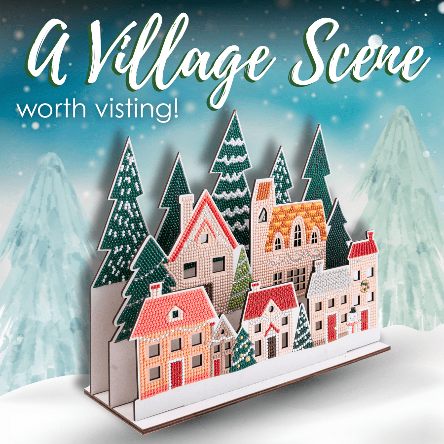 "Village" 3D Crystal Art Scene