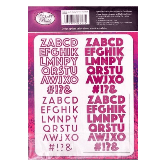 Craft Buddy Nested UPPER CASE Alphabet Die Set