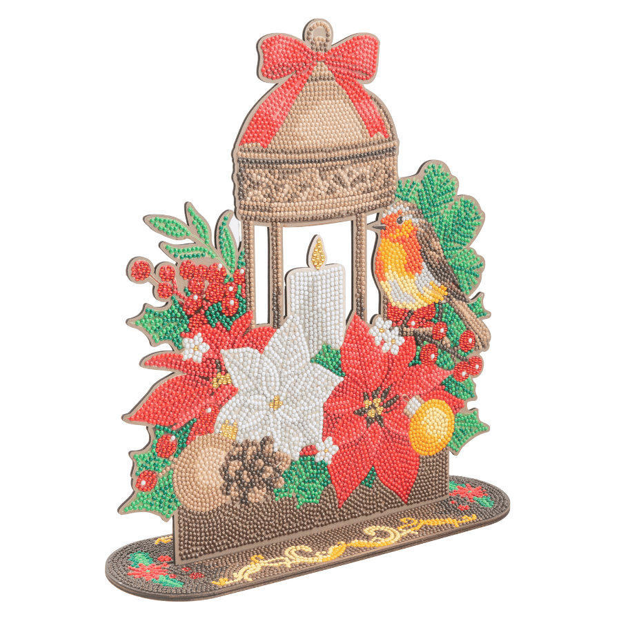 Festive Lantern Crystal Art Wooden Decoration Kit