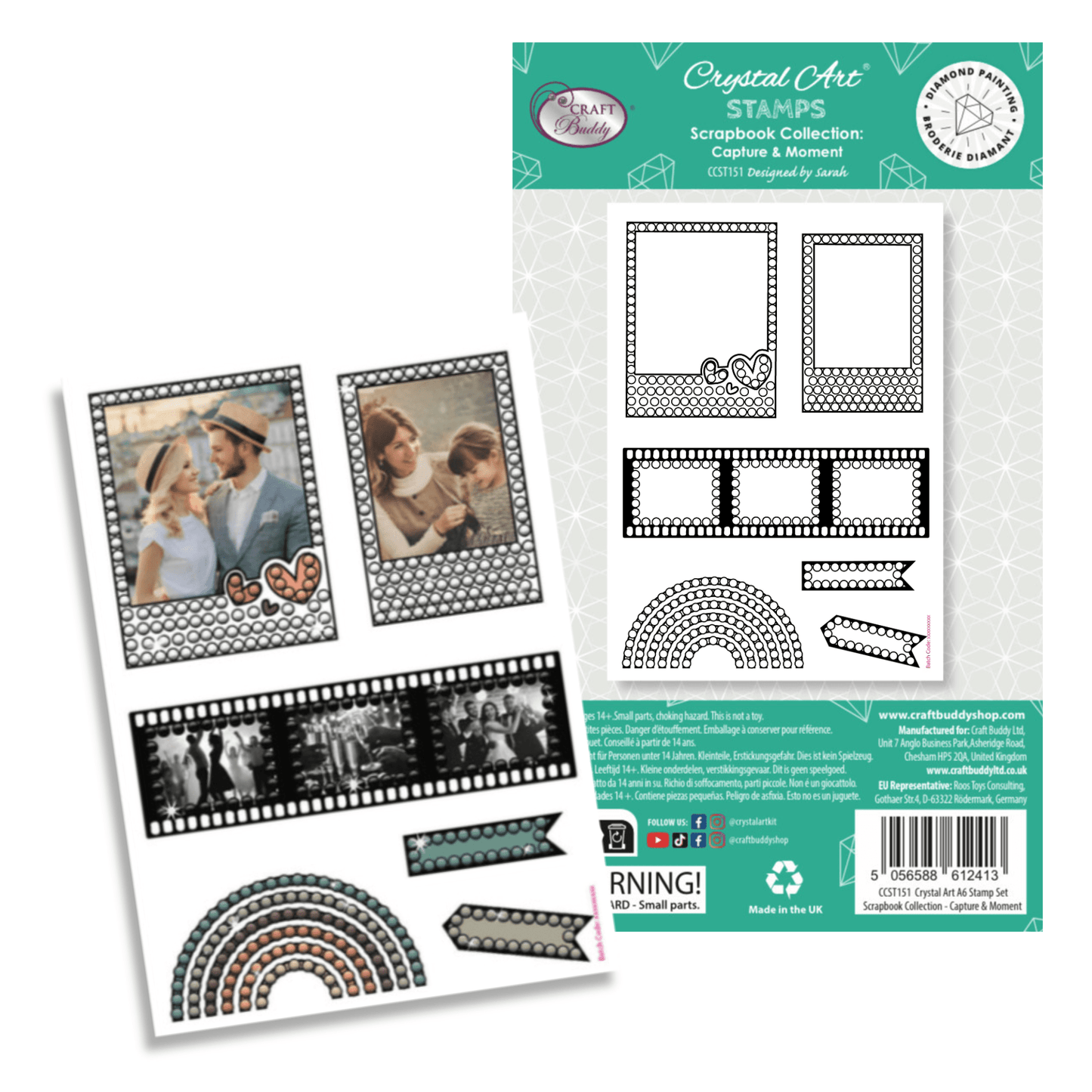 Capture & Moment Crystal Art A6 Scrapbook Stamp Set