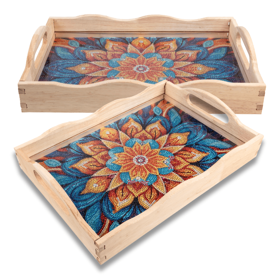 "Mandala" Crystal Art MDF Tray - 35cm x 25cm