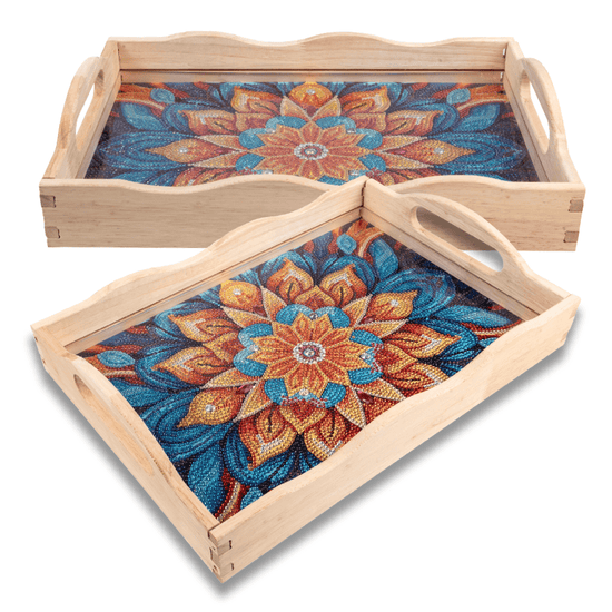 "Mandala" Crystal Art MDF Tray - 35cm x 25cm