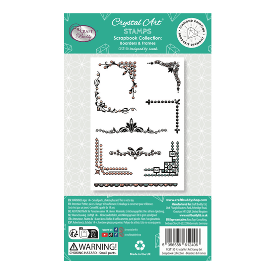 Borders & Frames Crystal Art A6 Scrapbook Stamp Set
