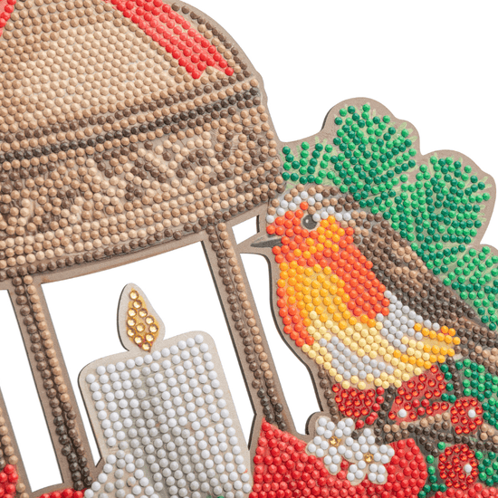 Festive Lantern Crystal Art Wooden Decoration Kit