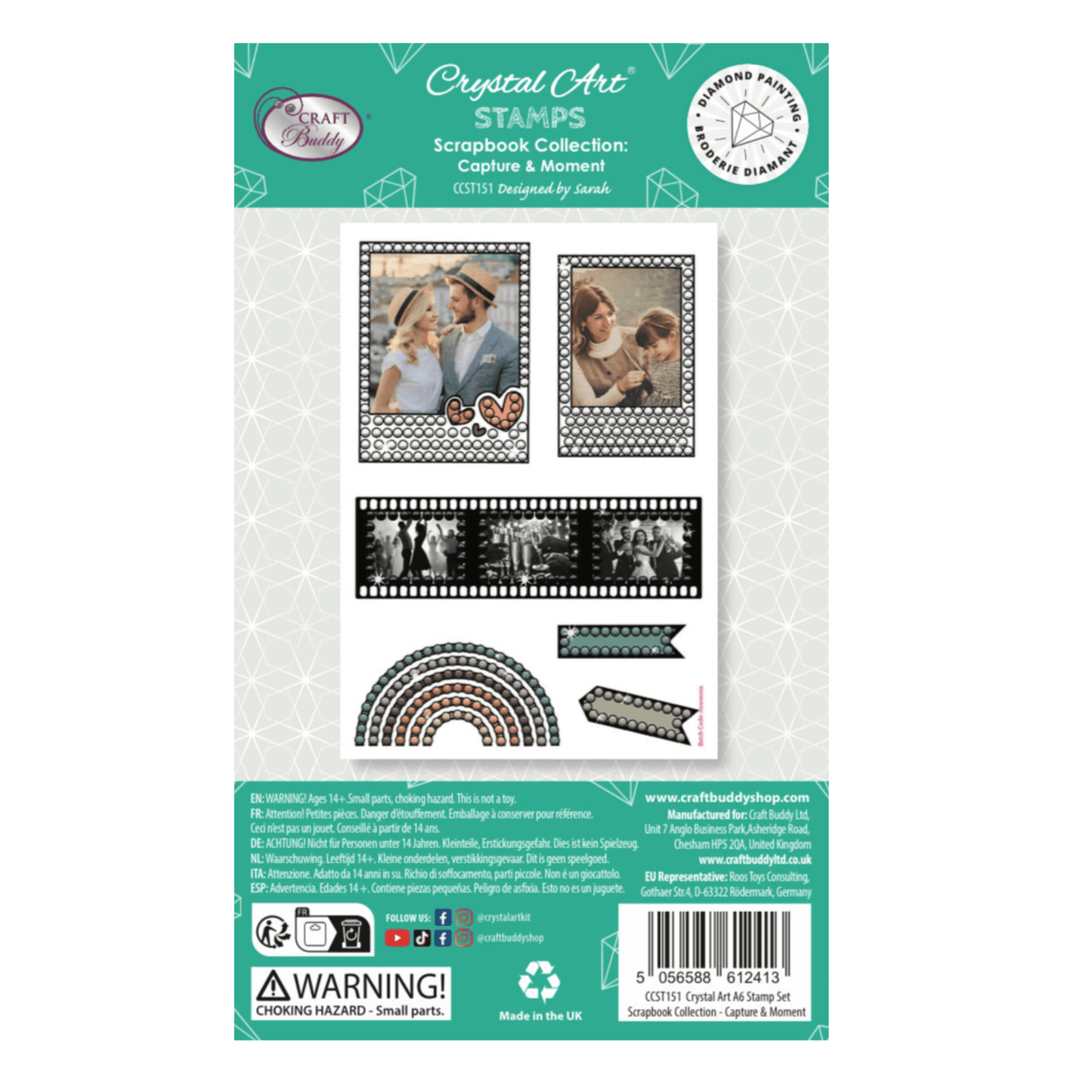 Capture & Moment Crystal Art A6 Scrapbook Stamp Set