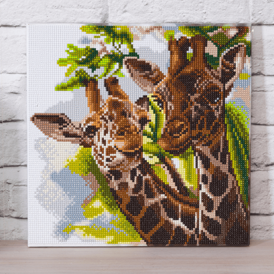 "Friendly Giraffes" Crystal Art Kit 30x30cm