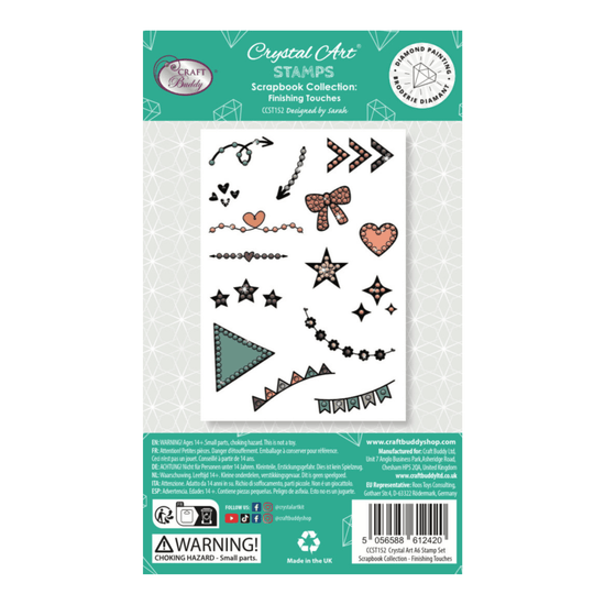 Finishing Touches Crystal Art A6 Scrapbook Stamp Set