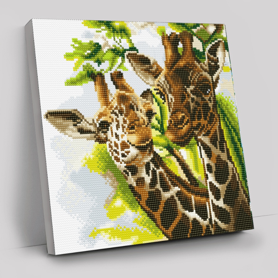 "Friendly Giraffes" Crystal Art Kit 30x30cm