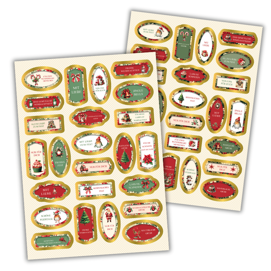 Cute Christmas Village Card Making Kit x 24 Cards