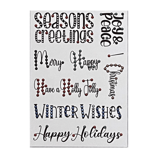 All Kinds Of Festive Greetings Crystal Art A6 Stamp Set 3