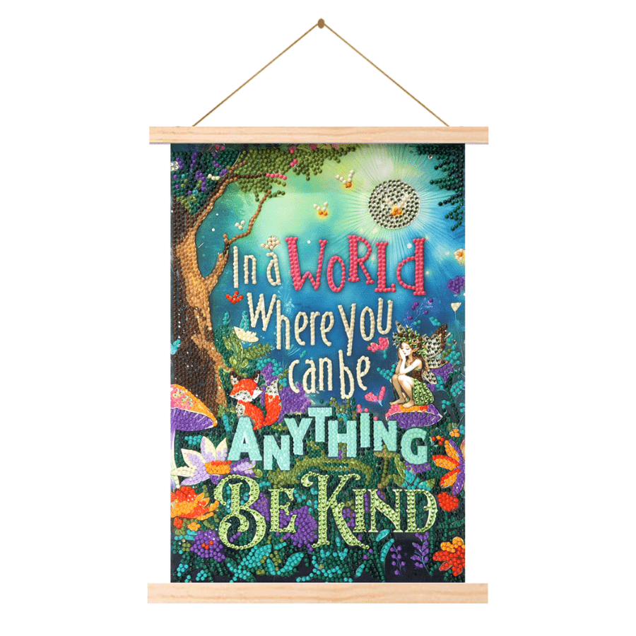 Be Kind Mini Crystal Art Scroll Kit 20x30 1