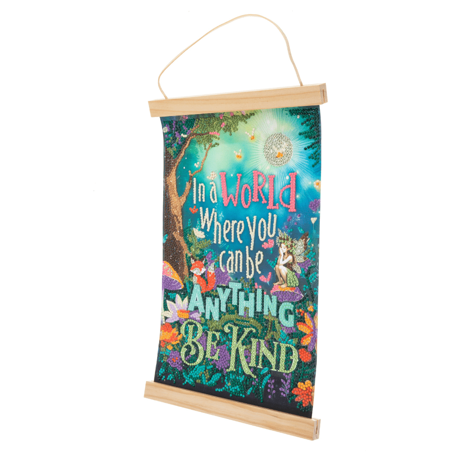 Be Kind Mini Crystal Art Scroll Kit 20x30 3