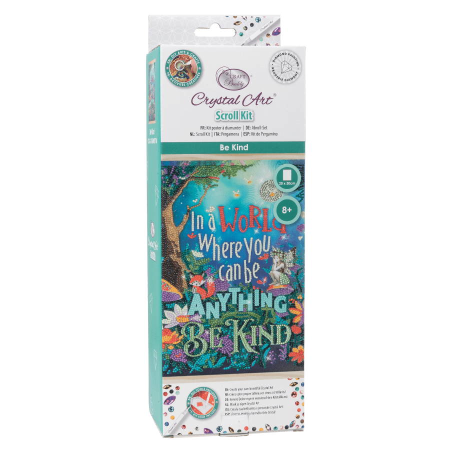 Be Kind Mini Crystal Art Scroll Kit 20x30 6