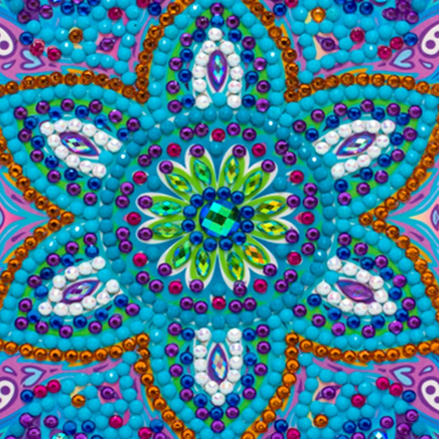Blue Mandala 10x15 Crystal Art Card 1