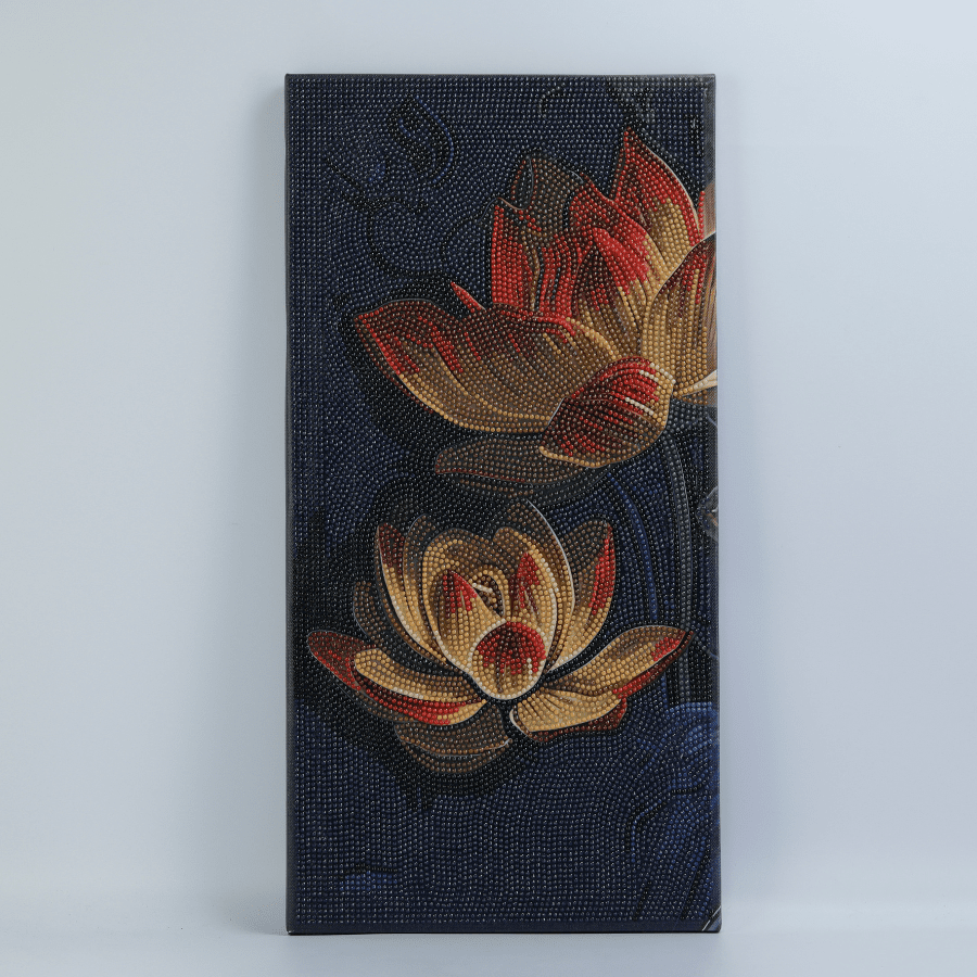 Buddha in Bloom Crystal Art Canvas Triptych