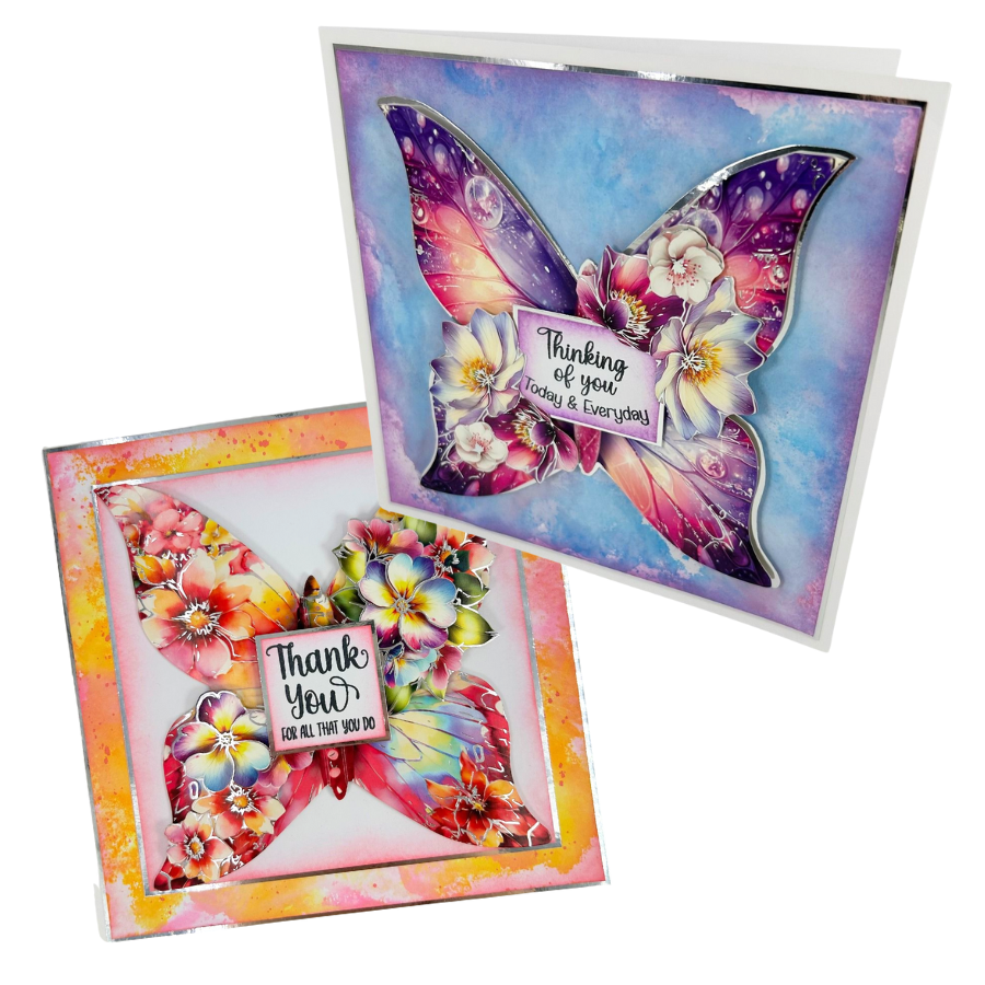 Butterfly Shaped Card Collection Card Making Kit x 32 Cards
