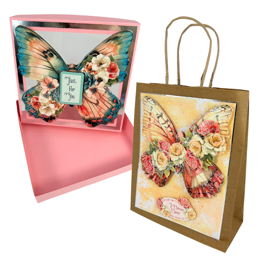 Butterfly Shaped Card Collection Card Making Kit x 32 Cards