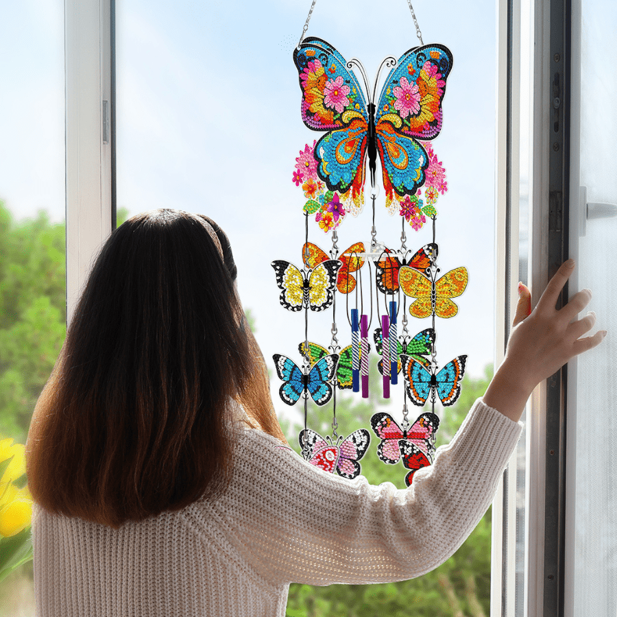 Butterfly Wind Chime Crystal Art Hanging Decoration 10