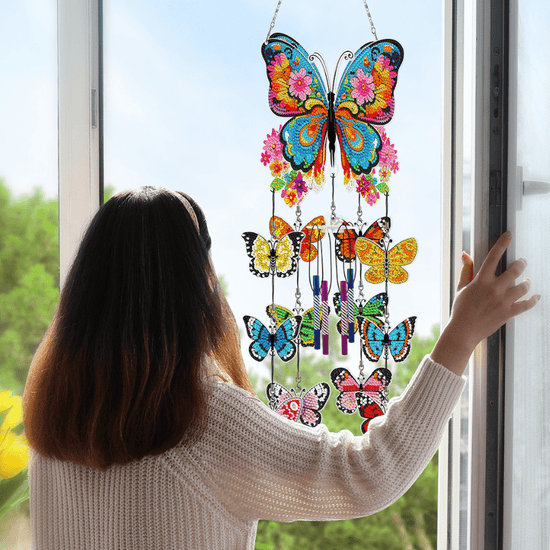 Butterfly Wind Chime Crystal Art Hanging Decoration 10