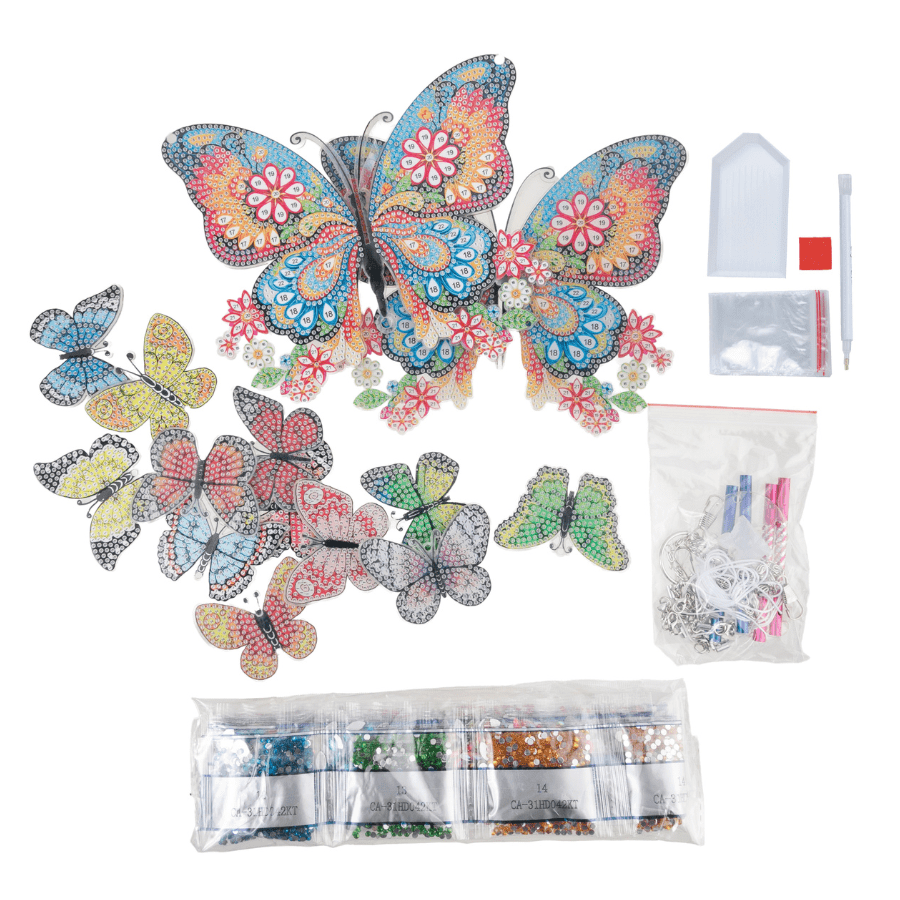 Butterfly Wind Chime Crystal Art Hanging Decoration 3