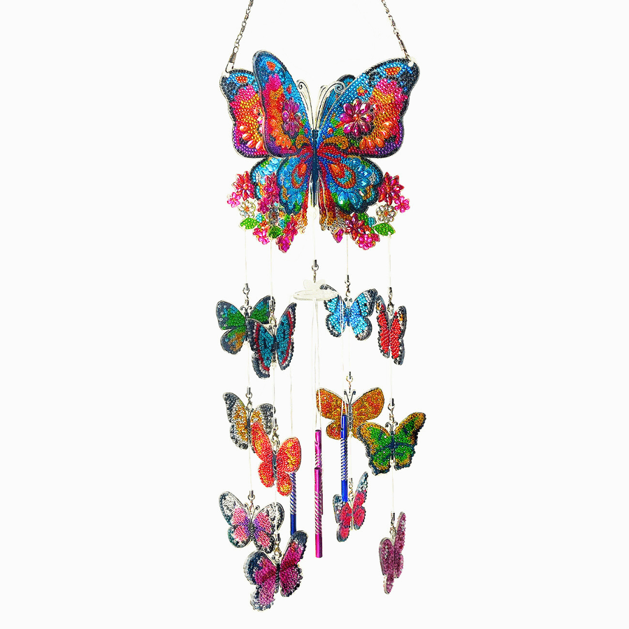Butterfly Wind Chime Crystal Art Hanging Decoration 7