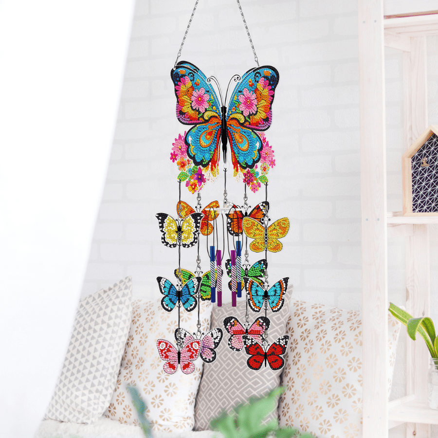 Butterfly Wind Chime Crystal Art Hanging Decoration 9