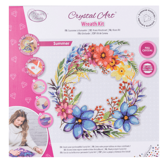 CA-WR27 Summer Crystal Art Wreath Kit 2