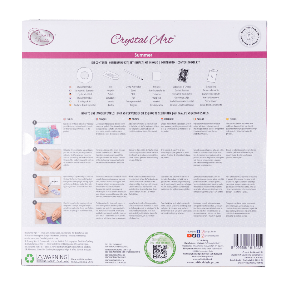 CA-WR27 Summer Crystal Art Wreath Kit 5
