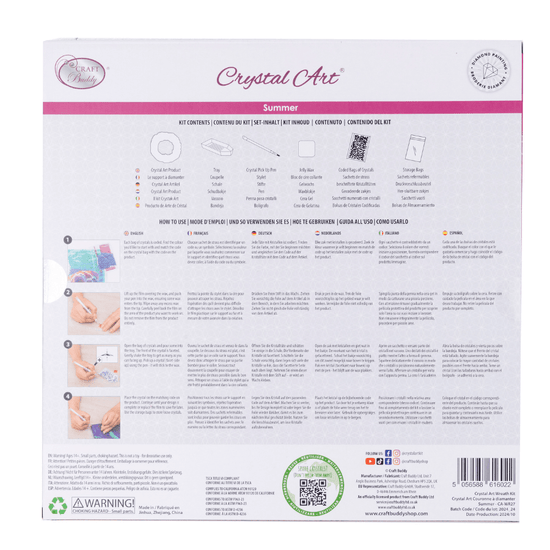 CA-WR27 Summer Crystal Art Wreath Kit 5