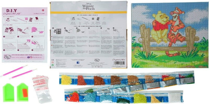 "Pooh and Tigger" Crystal Art Canvas Kit 30x30cm