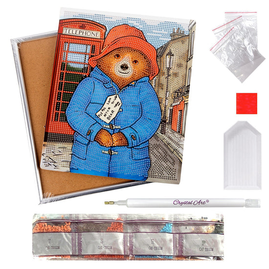 "Taking A Stroll" Paddington Bear Crystal Art Framed Kit 21x25cm