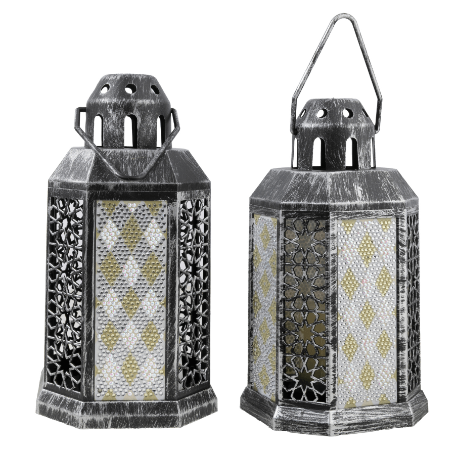 Candle Lantern LED Crystal Art Decoration Kit Set 3