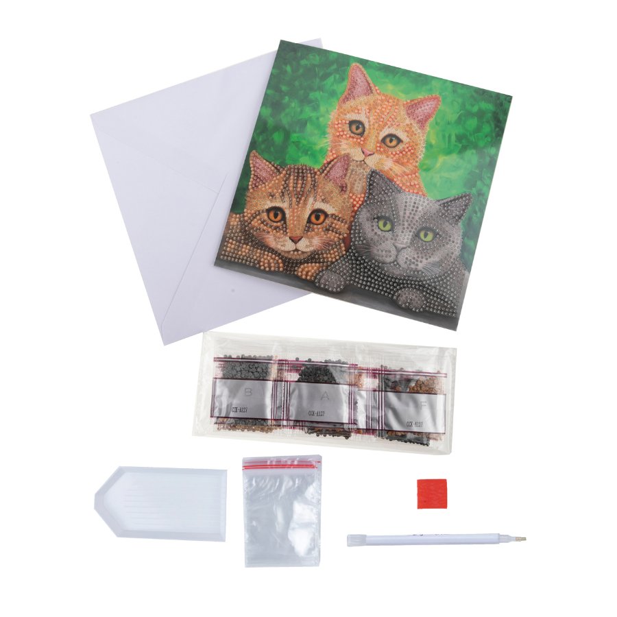 "Cat Portrait" Crystal Art Card Content