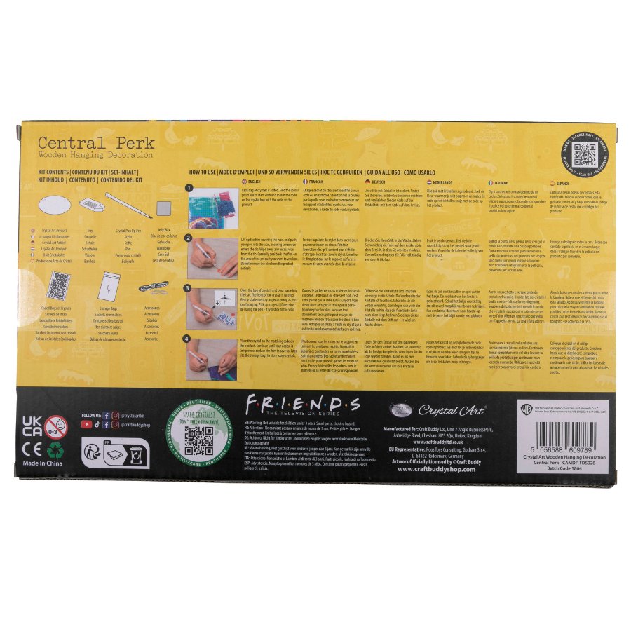 "Central Perk" Wooden Hanging Decoration Back Packaging