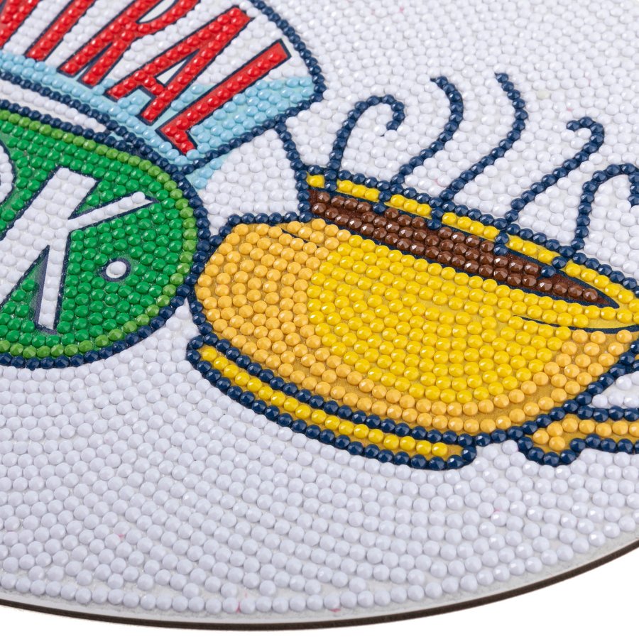 "Central Perk" Wooden Hanging Decoration Close Up