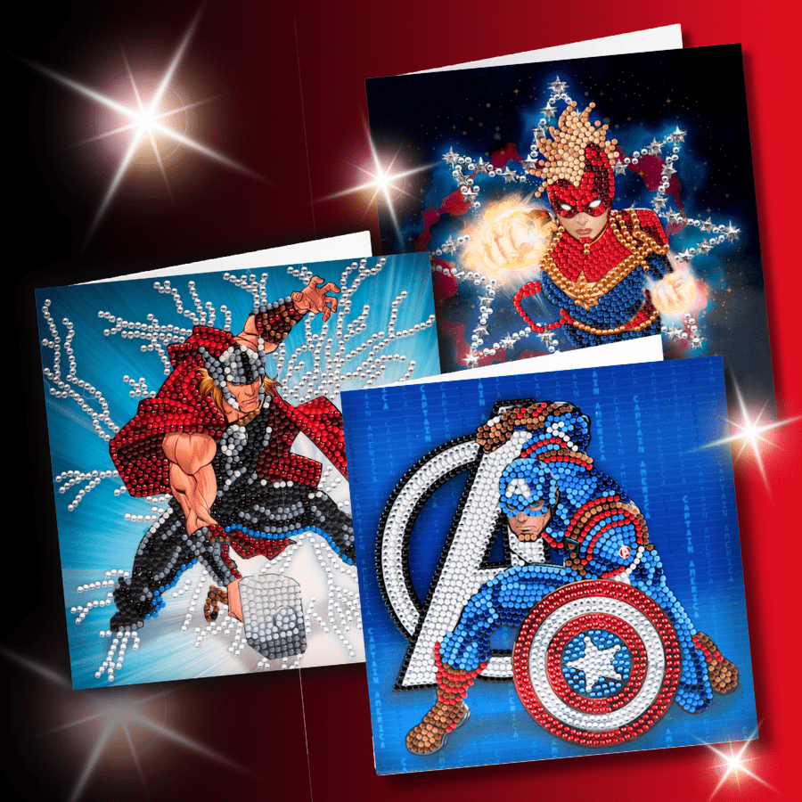 Marvel Crystal Art Cards Set of 3