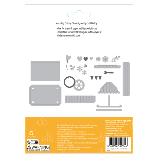 Craft Buddy Festival Flower Cart Die Set 2