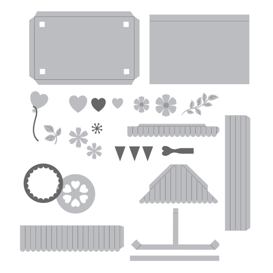 Craft Buddy Festival Flower Cart Die Set 4