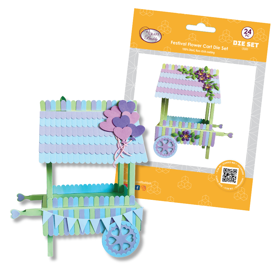 Craft Buddy Festival Flower Cart Die Set 6