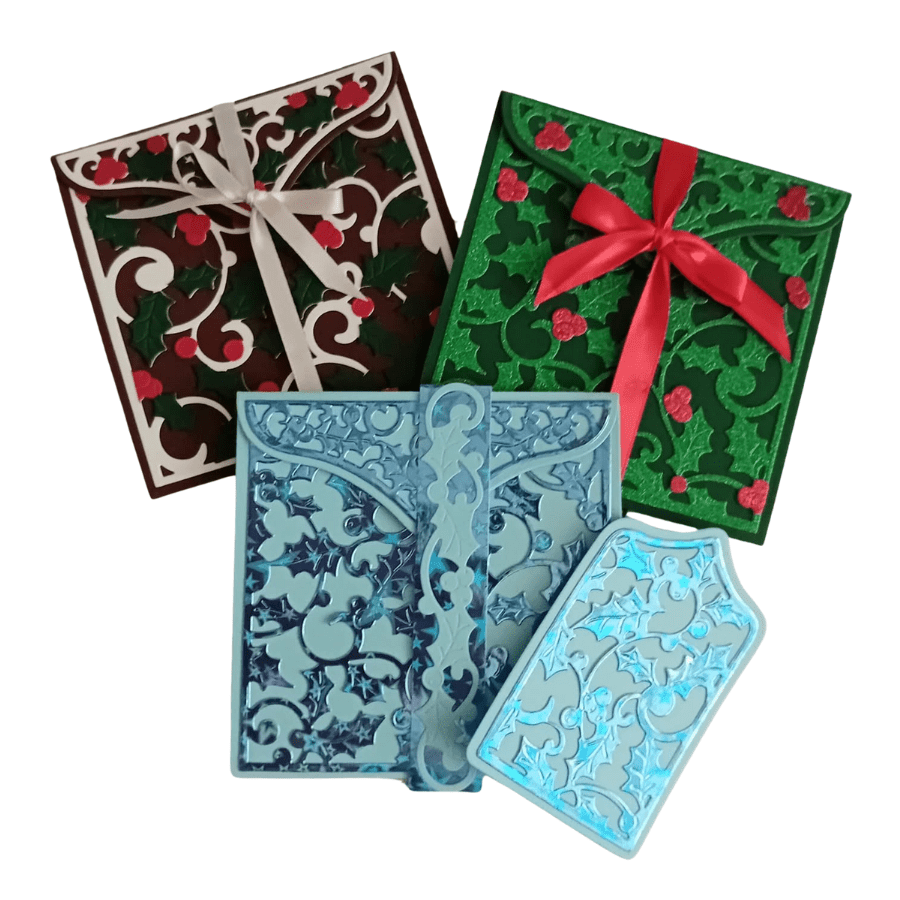 Craft Buddy Holiday Holly Gifting Wallet die set 2