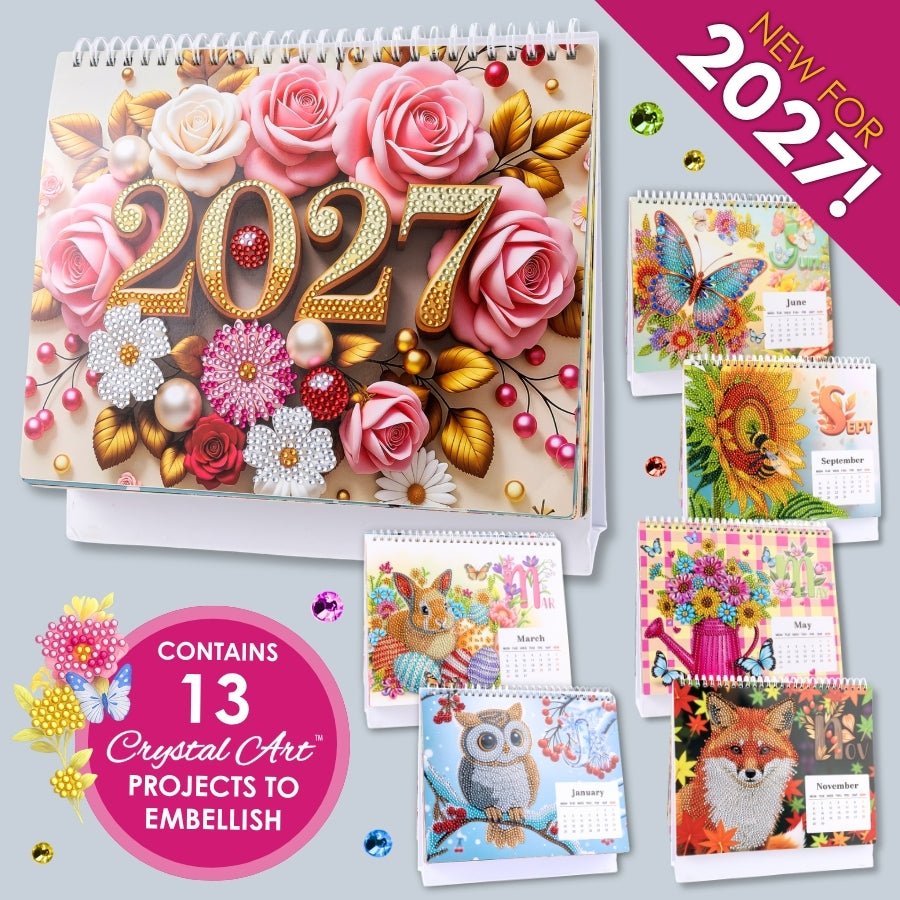 Crystal Art Desktop Calendar Kit 2027 1