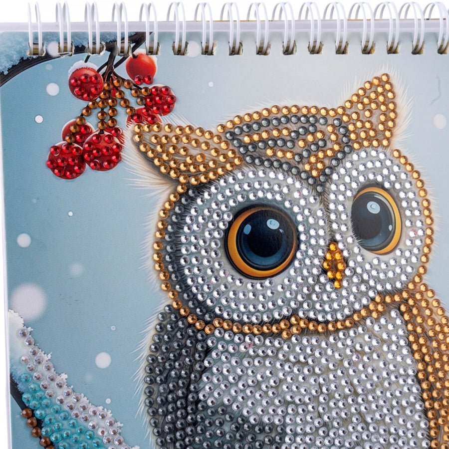 Crystal Art Desktop Calendar Kit 2027 owl
