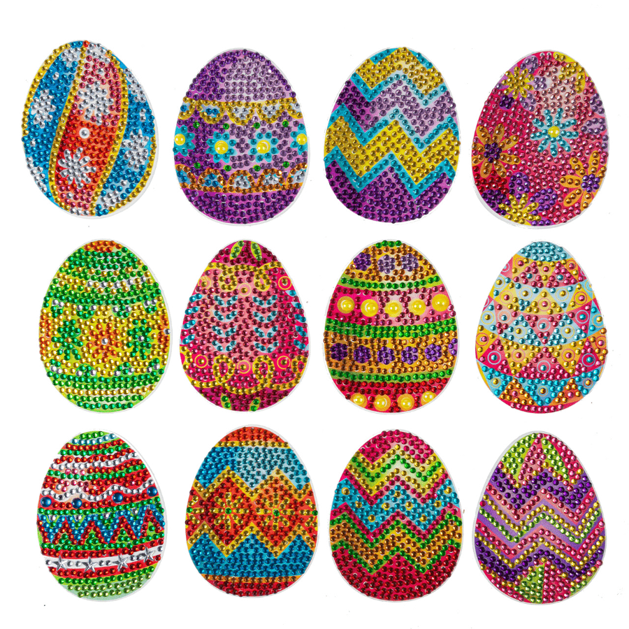 Crystal Art Easter Egg Rod Set 12 6