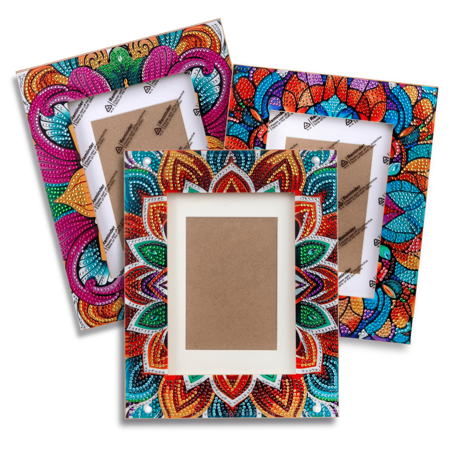 Crystal Art Pattern Picture Frames Set 10