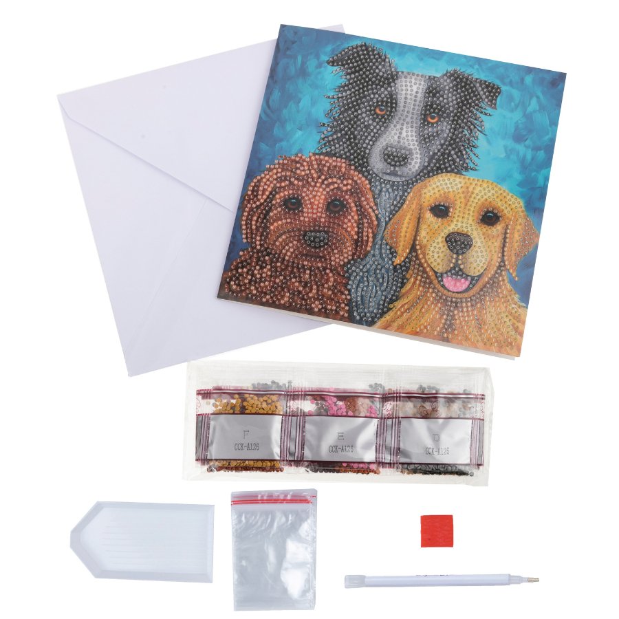 "Dog Portrait" Crystal Art Card Content