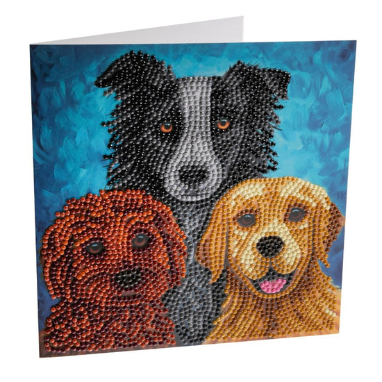 "Dog Portrait" Crystal Art Card Front 