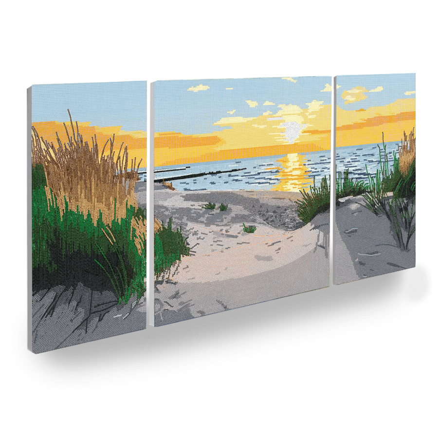 Dunes At Dusk Crystal Art Canvas Triptych Set of 3