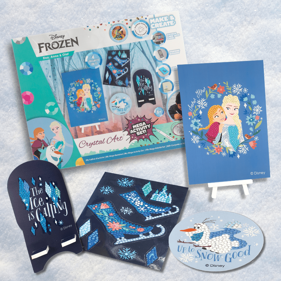 Elsa Anna Olaf Crystal Art Mega Activity Set Disney 10